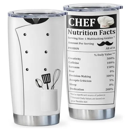 Vuxoye Chef Regalos Tumbler 20oz, Chef Regalos Para Y6ykk