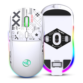 Mouse Com Luz De Fundo Rgb Sem Fio Recarregável De 3 Modos Mouse Com Luz De Fundo Rgb Sem Fio Recarregável De 3 Modos