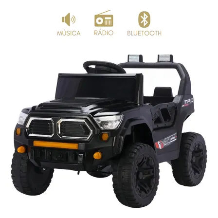 Jipe Elétrico Infantil Bang Toys Black Hawk X 12v Bivolt Com Bluetooth Preto 127/220v