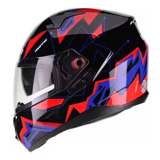 Capacete Bieffe B-40 Smart Trip Preto Vermelho Bluetooth Gps