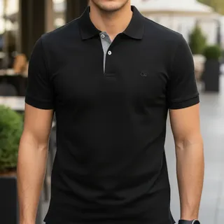 Ogochi Camisa Gola Polo Social Masculina Slim Algodão Casual Ogochi