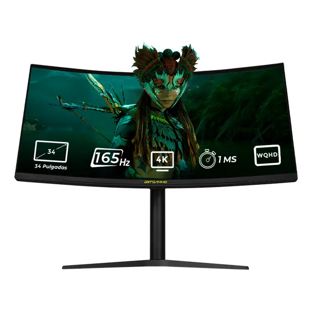 Monitor Gamer Curvo 34 Dxt Gaming Immersion Uwqhd 165hz Rgb