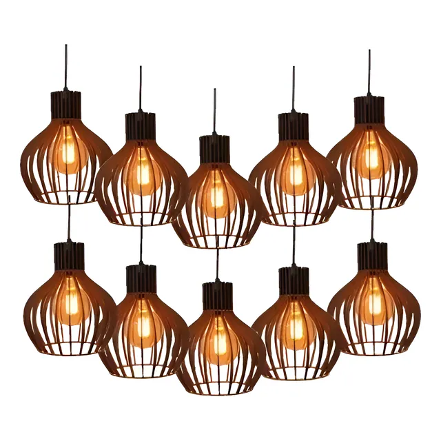 Pendente Tipo Pp Decoração Casa Mdf Kit 10 Pçs Laser Corte