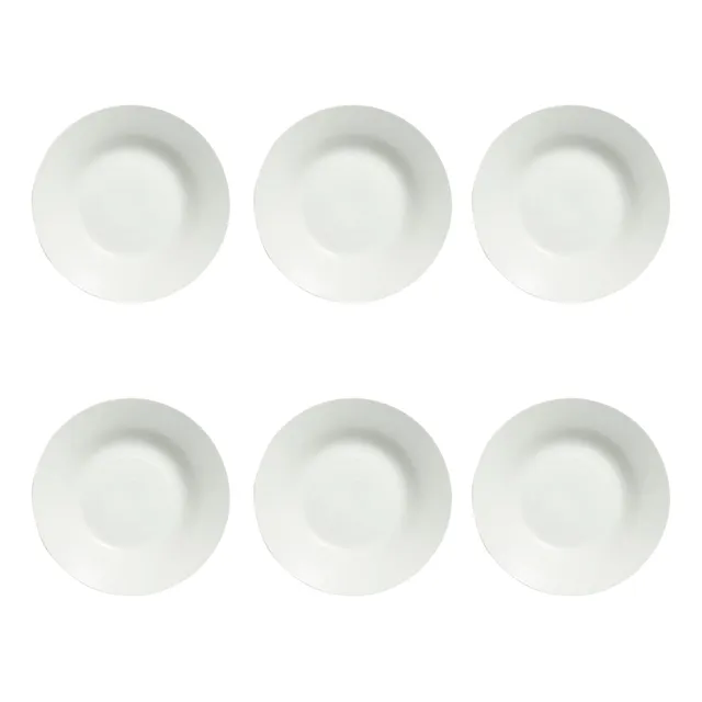 Plato Hondo #9 Blanco X 6 Unidades