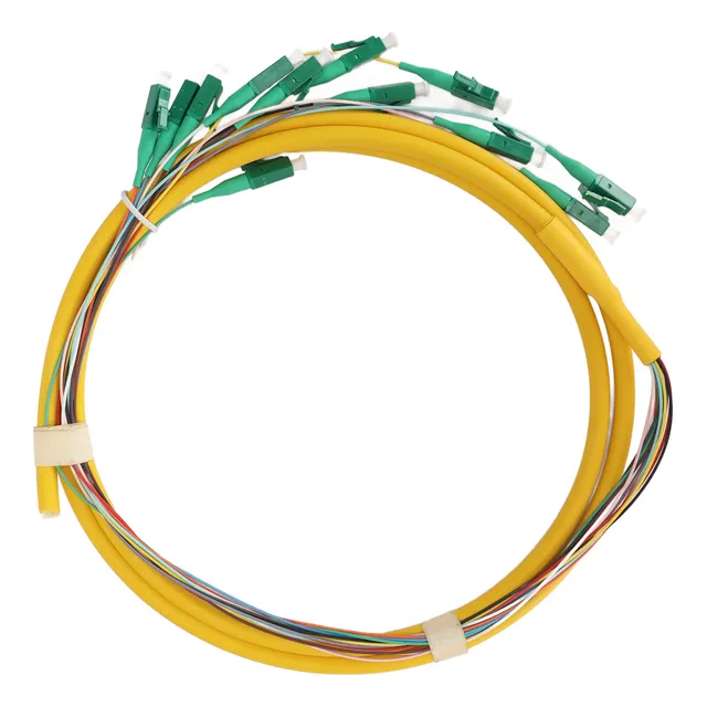 Cable En Espiral De Fibra Monomodo, 12 Hilos, 1,5 M, Óptica