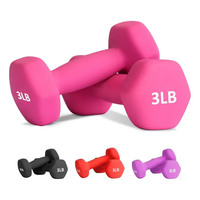 Par Mancuernas Ejercicio 3 Lb Neopreno Pilates Yoga Gym