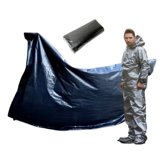 Impermeable Plástico Metalizado Grueso + Carpa Moto Plástica
