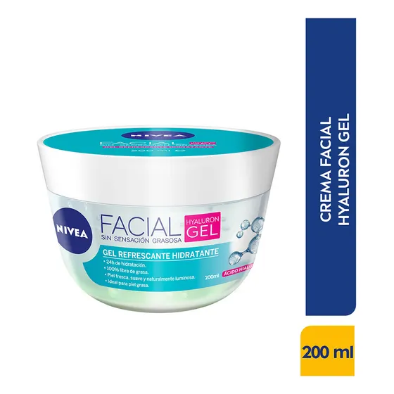Nivea Gel Facial Refrescante con Ácido Hialurónico 200ml para piel grasa