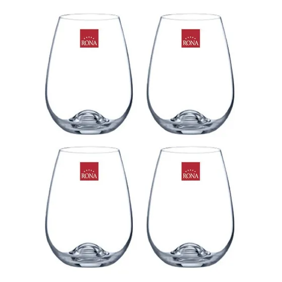 Rona - Copa Degustación Sin Pie 460 Ml Antivuelco 4 Unidades Color Transparente
