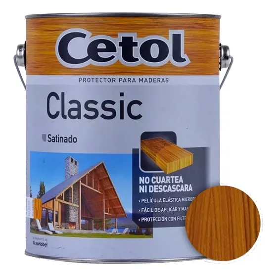 Cetol Satinado Classic 4l Protector Exterior Madera Pintumm Color Roble