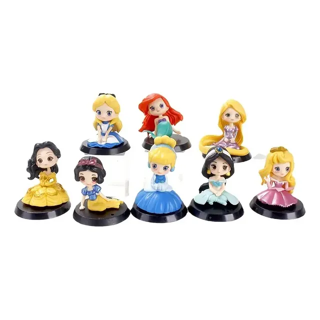 Princesas Sirenita Blancanieves Rapunzel 8 Figuras Decoracio