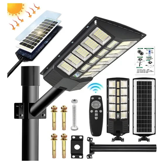 2000w Lámpara Led Solar Exterior Suburbana Alumbrado Públic