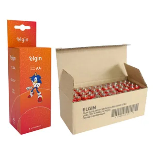 Elgin Zinco Kit 40 Unidades Aa E 60 Unidades Aaa 1.5v Elgin Zinco Kit 40 Unidades Aa E 60 Unidades Aaa 1.5v