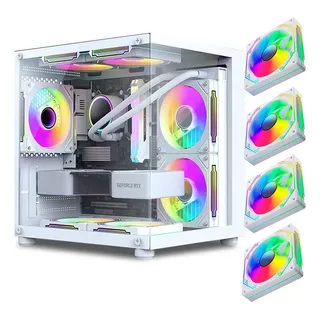 Gabinete Gamer AquĂĄrio Em Vidro Com 4 Fans Rgb Gb1797 Cor Branco Gabinete Gamer AquĂĄrio Em Vidro Com 4 Fans Rgb Gb1797 Cor Branco