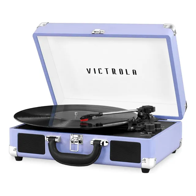 Tornamesa Bluetooth Con Bocinas Maletin Vintage Tocadiscos