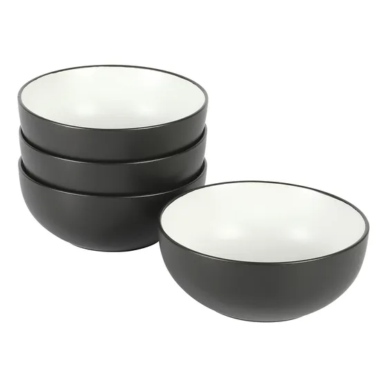 Juego De Bowls Babish 4 Piezas D/cerámica Negro