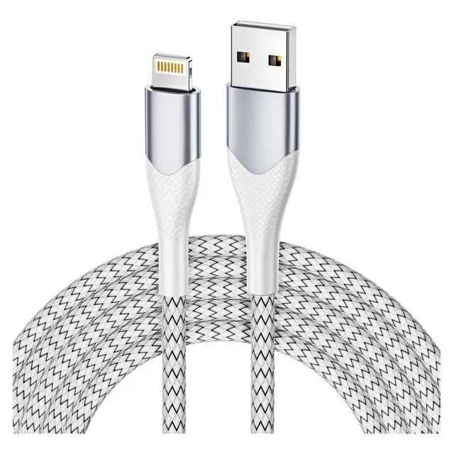 Cable De Datos Para iPhone Lightning Carga Rapida 2m Blanco