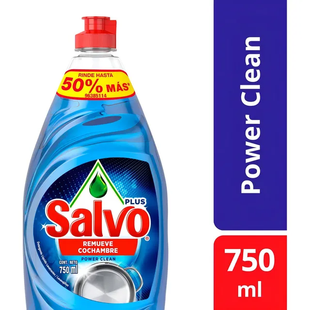 Lavatrastes Líquido Salvo Power Clean 750ml