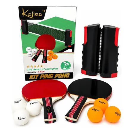 Rede Ping Pong Kit Tenis Mesa 2 Raquetes Profissional 6bolas