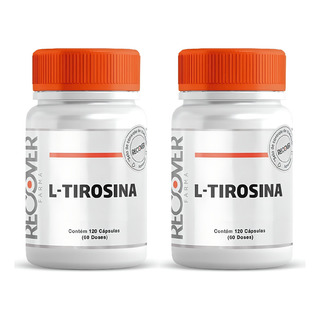2x L-tirosina 500mg - 120 Cápsulas (60 Doses) Sabor Natural 2x L-tirosina 500mg - 120 Cápsulas (60 Doses) Sabor Natural