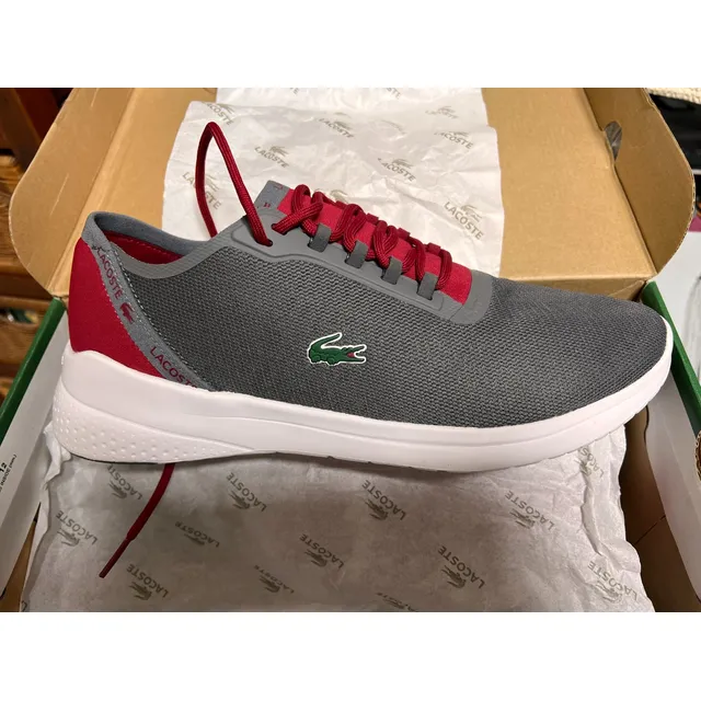 Lacoste Lt-fit 118 Zapatos Deportivos Hombre Gris Rojo 10