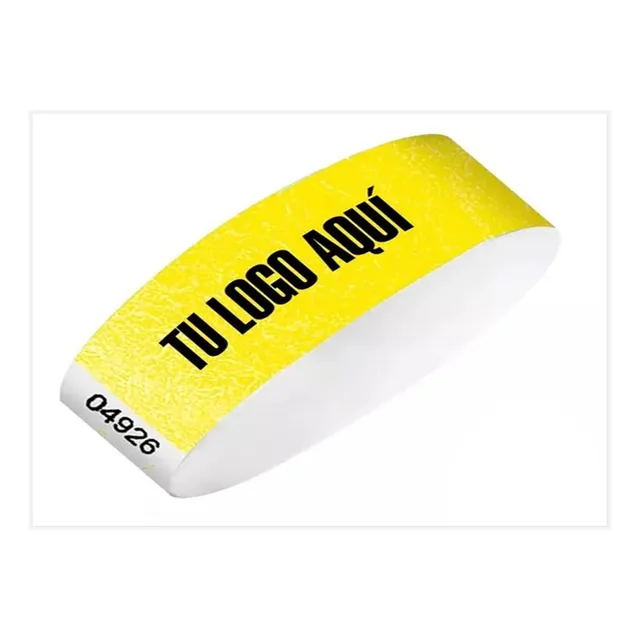 Brazaletes Personalizados Tyvek 100 X 7.99$