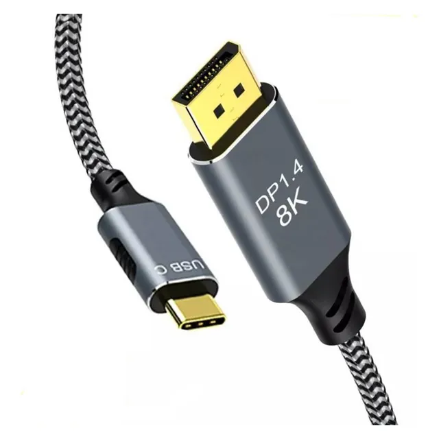 Cable Usb 3.1 Tipo C A Displayport Dp 1.4 Ultra Hd 8k D 2mt