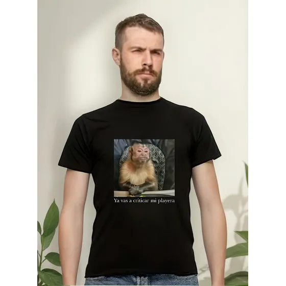 Playera Mono Capuchino De Los Memes Punch