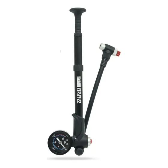 Bomba calibradora de suspensión Thinkrider con manómetro de 300 psi