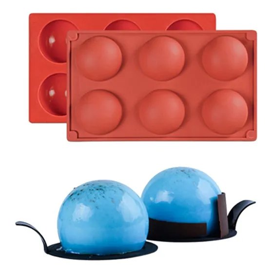 Molde Silicona Media Esfera Para Chocolate Gelatina X 1 Und