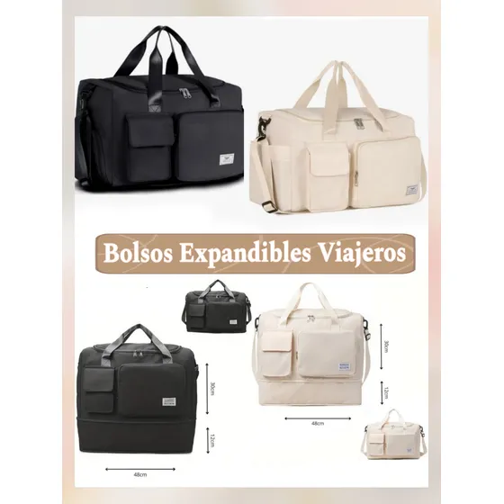 Bolso Expandible Viajero Maletín Plegable Sport Impermeable