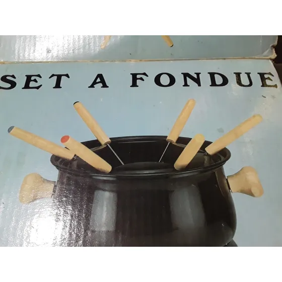 Kit De Fondue Teflon Y Acero .totalmente Nuevo!