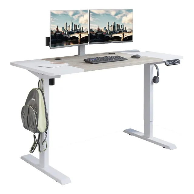Escritorio gamer Altura Ajustable Electrico Radlove UP140X mdf de 140cm x 69cm x 60cm marrón claro