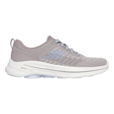 Tênis De Caminhada Feminino Go Walk 8 Skechers Bege/azul Lisa 39 Br