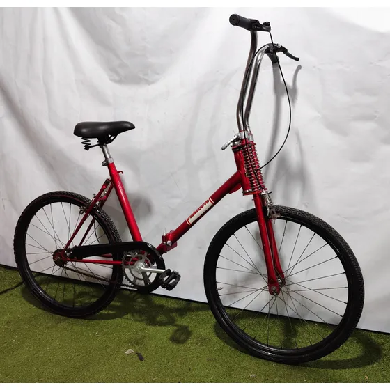 Bicicleta Plegable Urbana Antigua Rodado 24 Halcon Roja