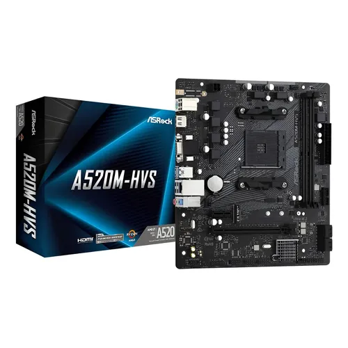 Placa-mãe Asrock A520m Pro4 Am4 Micro Atx Ddr4 128gb Preto