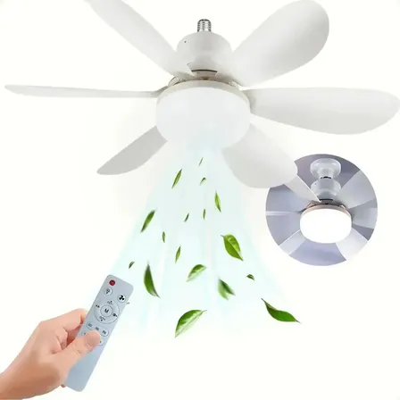 Ventilador de Teto Led 42cm Branco Controle Remoto Bivolt Silencioso