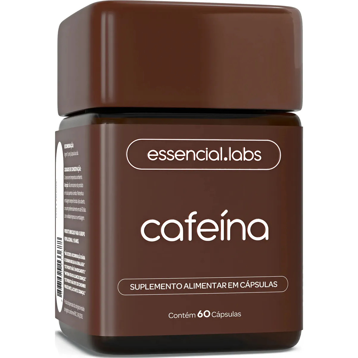 CAFEÍNA 100% PURA 200mg por Cápsula - 60 Cápsulas - Termogênico com Fórmula Concentrada para a Máxima Absorção