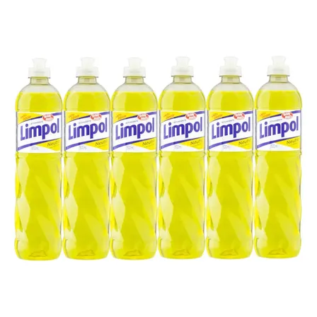 Kit Com 06 Detergente Limpol Neutro 500ml Biodegradável