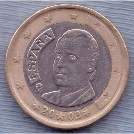 España 1 Euro 2003 Bimetalica * Rey Juan Carlos I *
