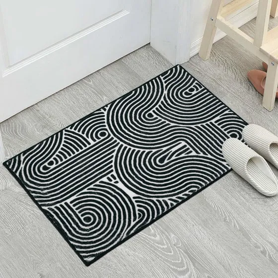 Seavish Alfombra Baño Antideslizante Para 18 X 26  Negra