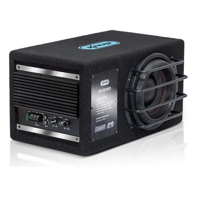 Caixa De Som Automotivo 300w Rms Subwoofer 8 Pol Amplificada