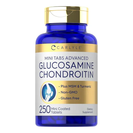 Carlyle Glucosamina Condroitina Msm Cúrcuma Con 250 Tabletas Sabor Sin Sabor