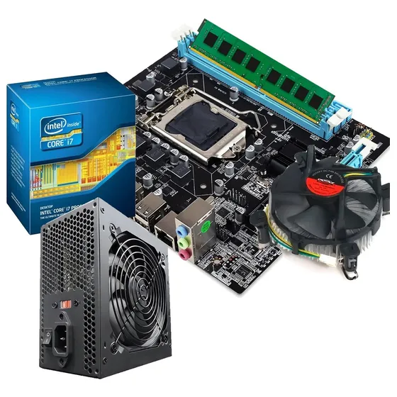 Kit Upgrade I7 3°ger. Placa Mãe H61 C/ Fonte 500w 16gb Ram 