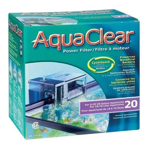 Filtro Hang On A20 Aquaclear 20 380l/h Aquários Até 80l 127V