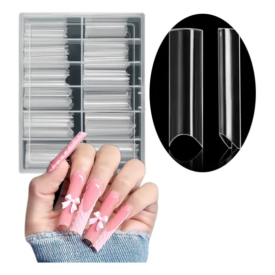 Tips Soft Gel Uñas Postizas Curva C Xxl Caja Con 120 Pzas