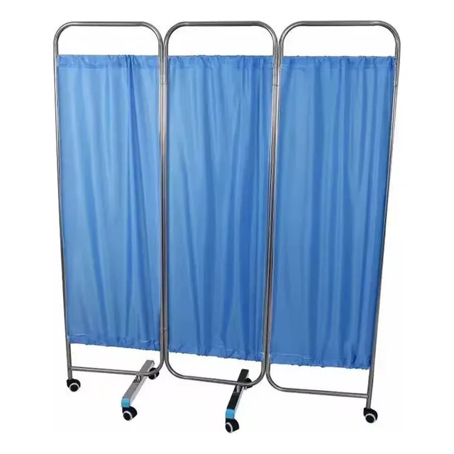 Paraban Clinico De 3 Cuerpos Separador Plegable Con Ruedas