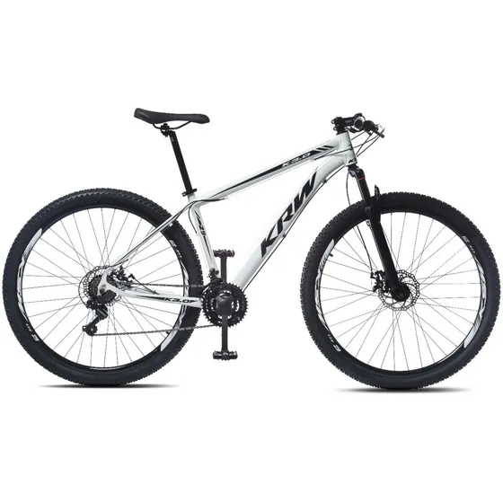 Bicicleta Aro 29 Krw Alumínio 24 Vel Freio A Disco X42 Cor Branco/Preto Tamanho do quadro 15.5