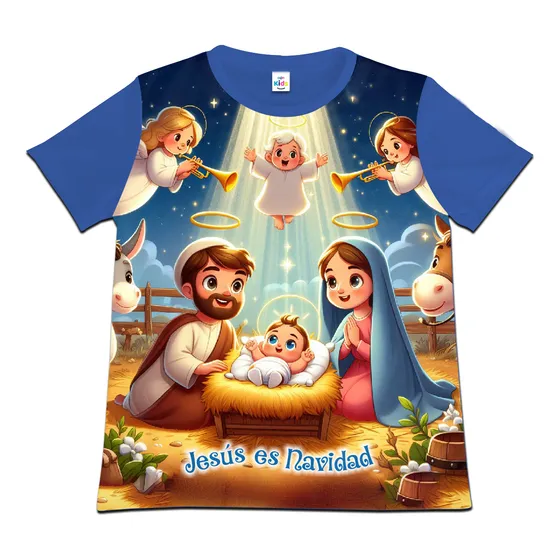 Camisa Niño Niña Feliz Navidad Navideña Poliester