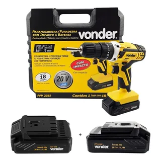 Parafusadeira Furadeira Bateria Vonder Impacto 20v 2 Bateria Parafusadeira Furadeira Bateria Vonder Impacto 20v 2 Bateria